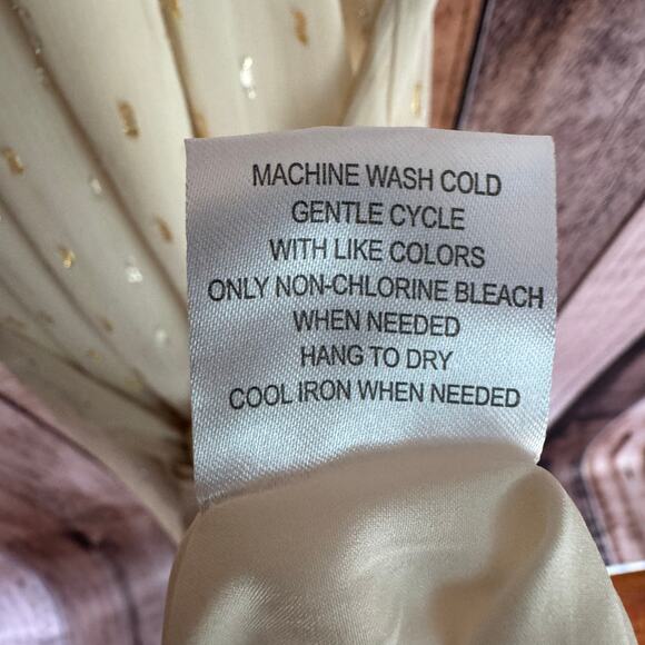 ModCloth Maxi Dress Illuminated Elegance Ivory Halter Party Metallic Large NWT - Picture 8 of 12